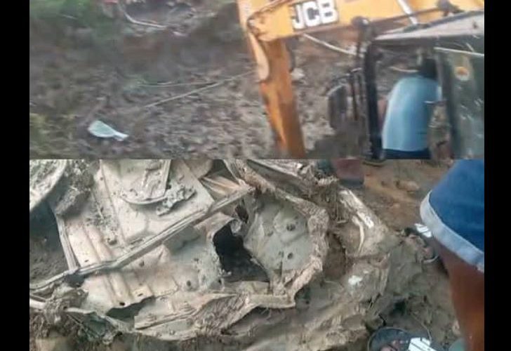 हेटौडाको गौरीटार स्थित जमिनमा भाँसिएको गाडीको केही पाठपुर्जा भेटिन थाल्यो