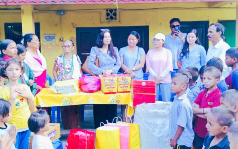 बेलबारीकी  सुजता घलेद्वारा नमुना बालगृहका बालबालिकालाई सहयोग