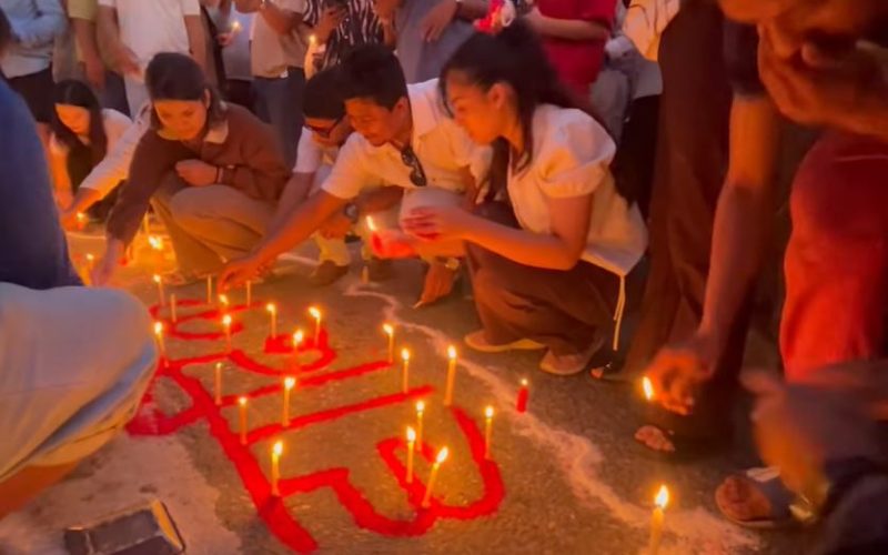 हेटौंडामा सहादत प्राप्त जेन जि युवाको सम्झनामा दीप प्रज्वलन