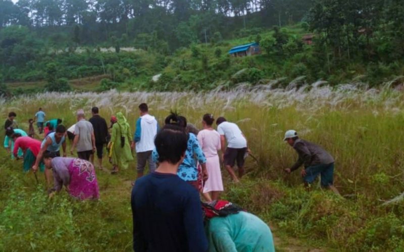 दोभान–गोगनघारी सडक खण्डमा तेस्रो दिन पनि सरसफाइ अभियान जारी