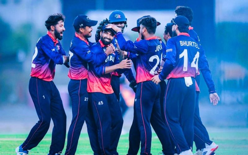 रोमाञ्चक अन्त्यमा यूएईमाथि नेपालको एक रनको जित