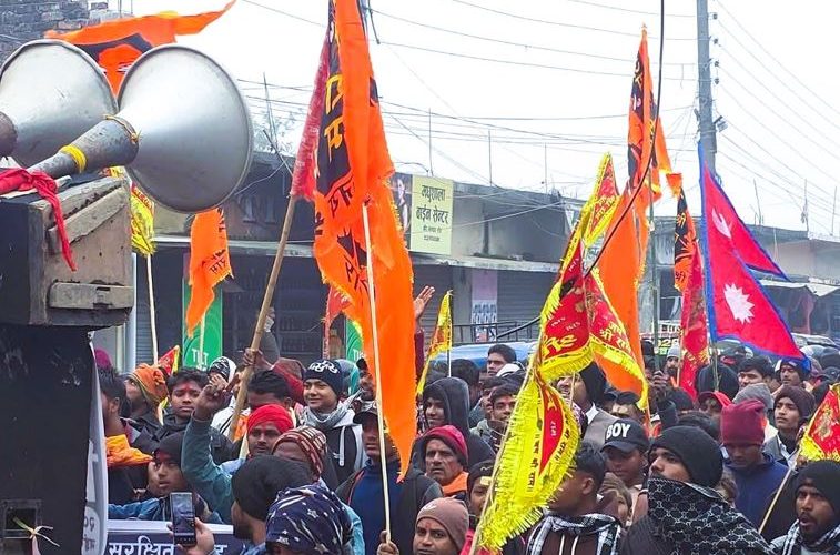 गौरमा गुञ्जियो हिन्दू जागरणको स्वर, ‘धार्मिक द्वेष स्वीकार्य छैन’ भन्दै शान्तिपूर्ण र्‍याली