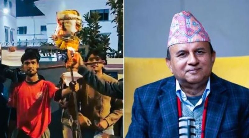 शंकर पोखरेलको राजीनामा माग्दै एमालेनिकट विद्यार्थीहरूको प्रदर्शन, सुहाङ नेम्वाङको पक्षमा नाराबाजी