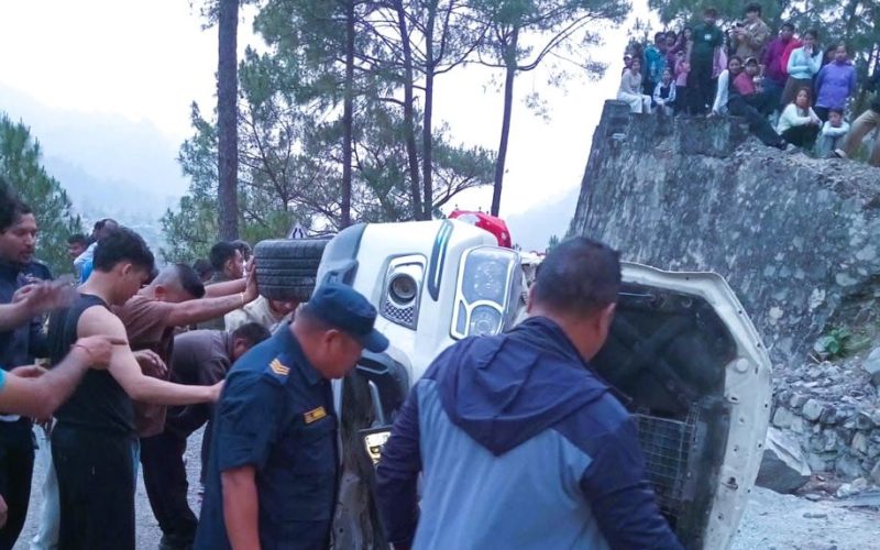 मकवानपुरमा सुमो–स्कार्पियो ठोक्किँदा ९ जना घाइते, दुवै सवारी पल्टिए