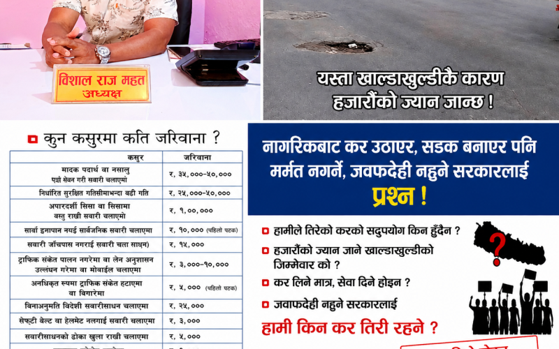 “कर उठाउने सरकार, जिम्मेवारीबाट किन पन्छिन्छ?” — सामाजिक अभियान्ता विशालराज महतको प्रश्न