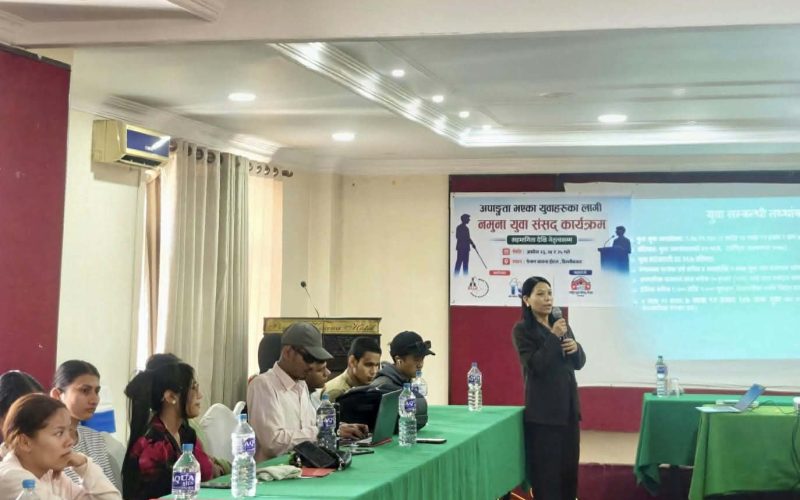 अपाङ्गता भएका युवाका लागि काठमाडौँमा तीनदिने नमुना युवा संसद सुरु